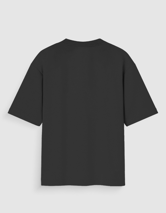 Back_2_c_2.jpg Black Plain T-Shirt Unisex Oversized