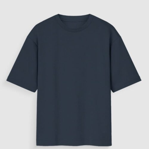 Navy Blue Plain T-Shirt Unisex Oversized
