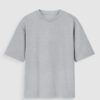 Front_1_c_4.jpg Gray Melange Plain T-Shirt Unisex Oversized