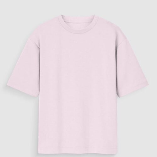 Light Pink Plain T-Shirt Unisex Oversized