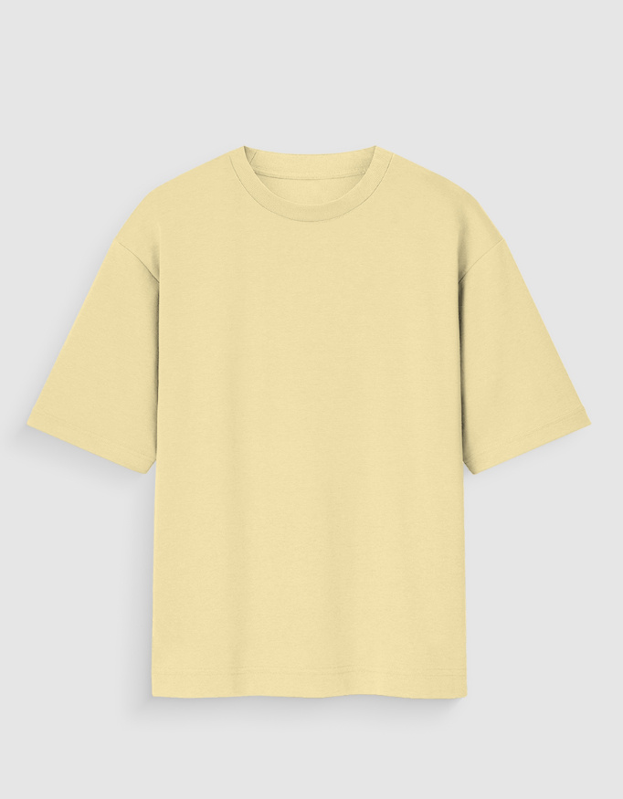 Front_1_c_51.jpg Beige Plain T-Shirt Unisex Oversized