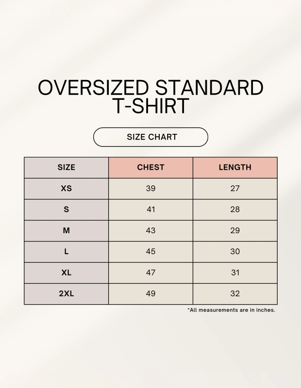 SMOCKD Size Chart Love is Declared T-Shirt