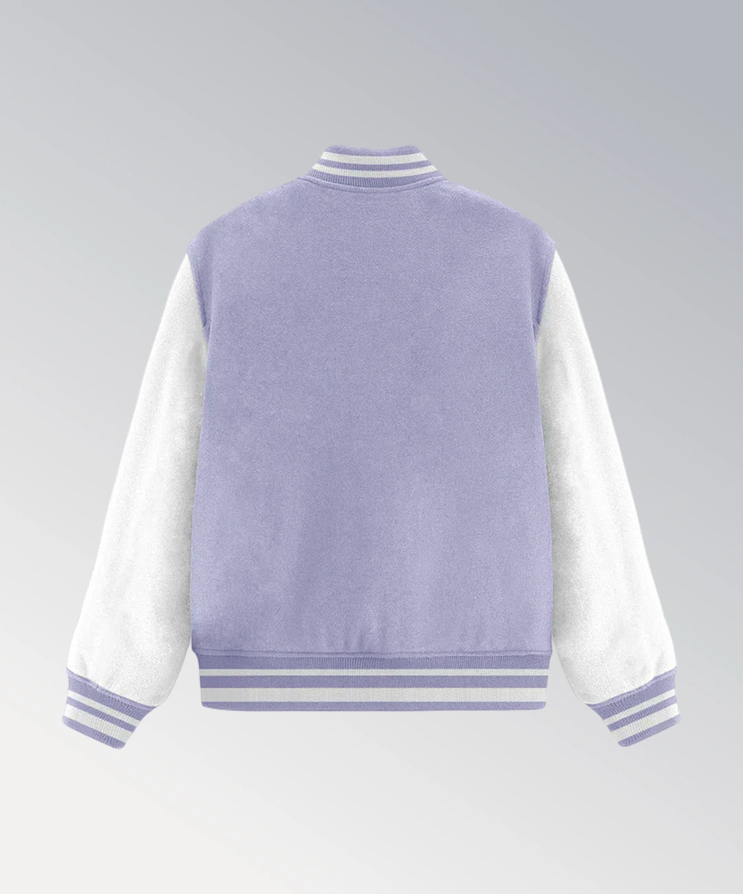 Lavender Varsity Jacket – Premium 300 GSM by SMOCKD Back