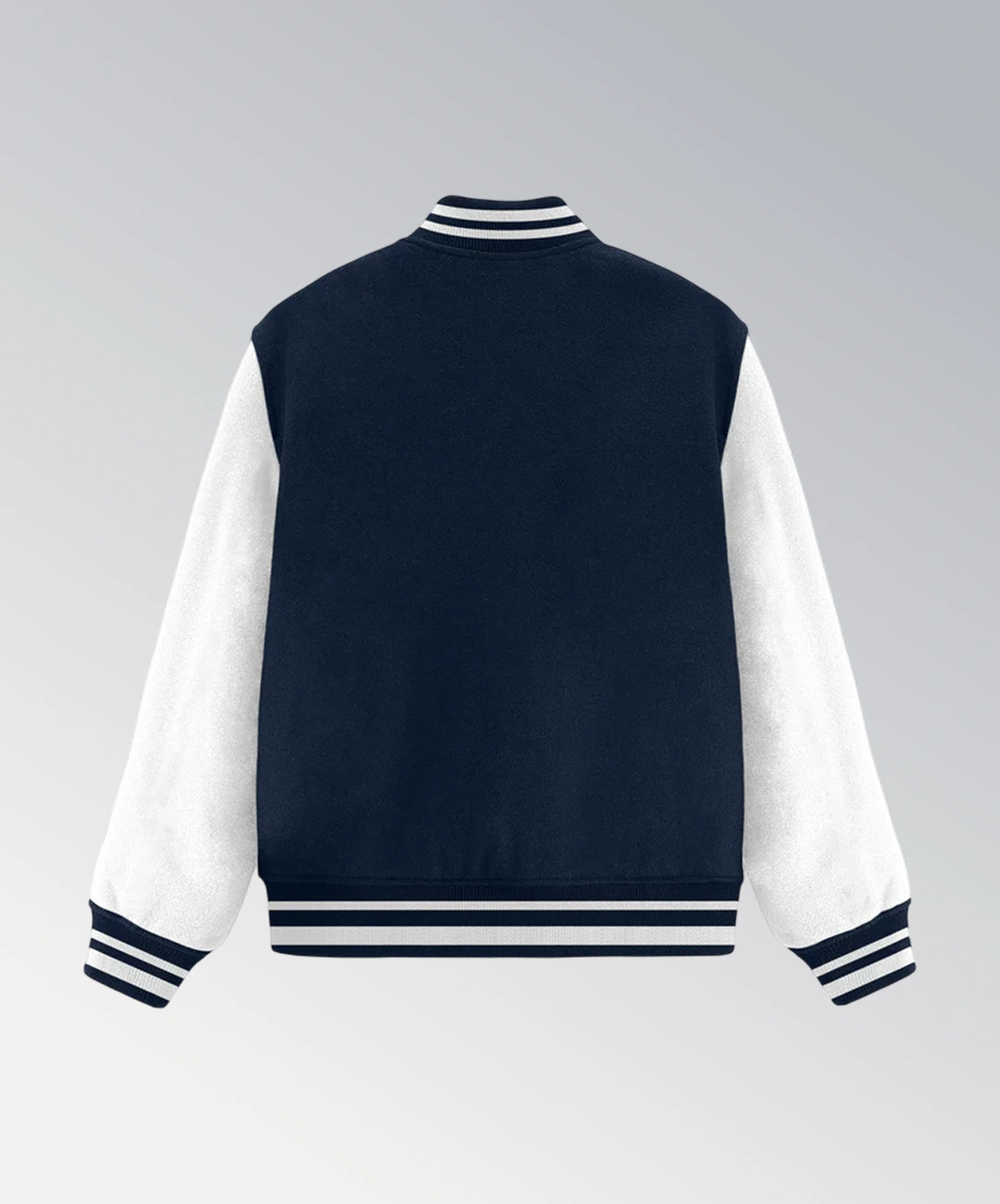 Navy Blue Varsity Jacket Back