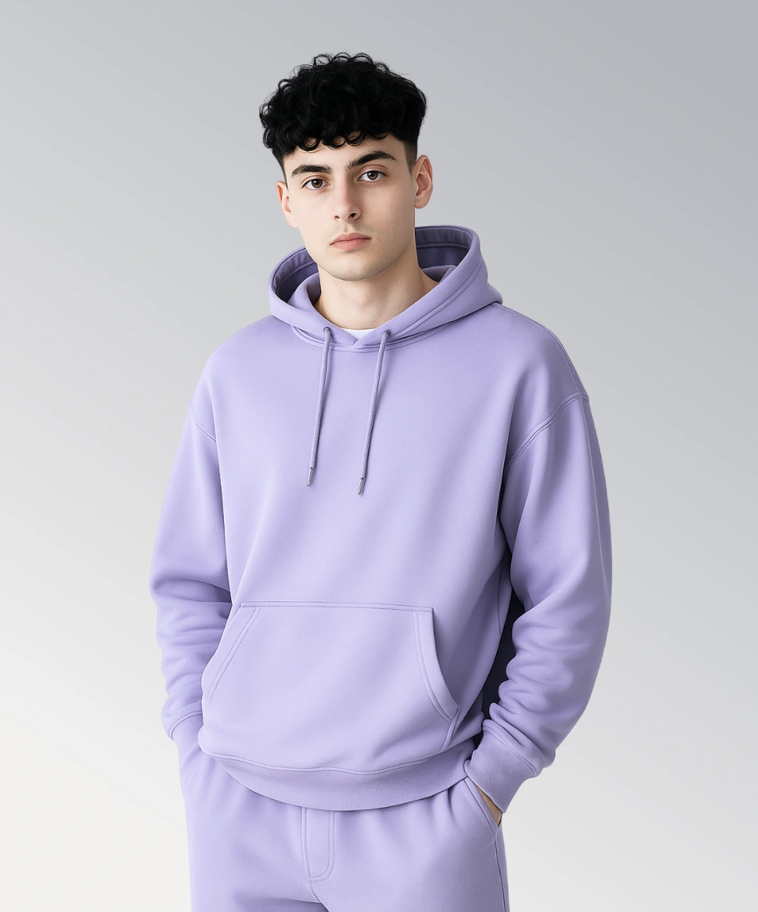 SMOCKD Lavender Plain Hoodie1 Lavender Oversized Hoodie – Minimal Streetwear Essential