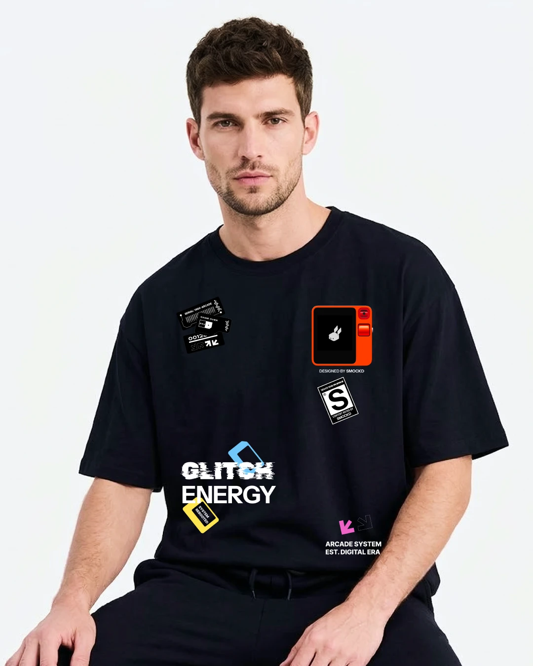 Glitch Energy Oversized T-Shirt