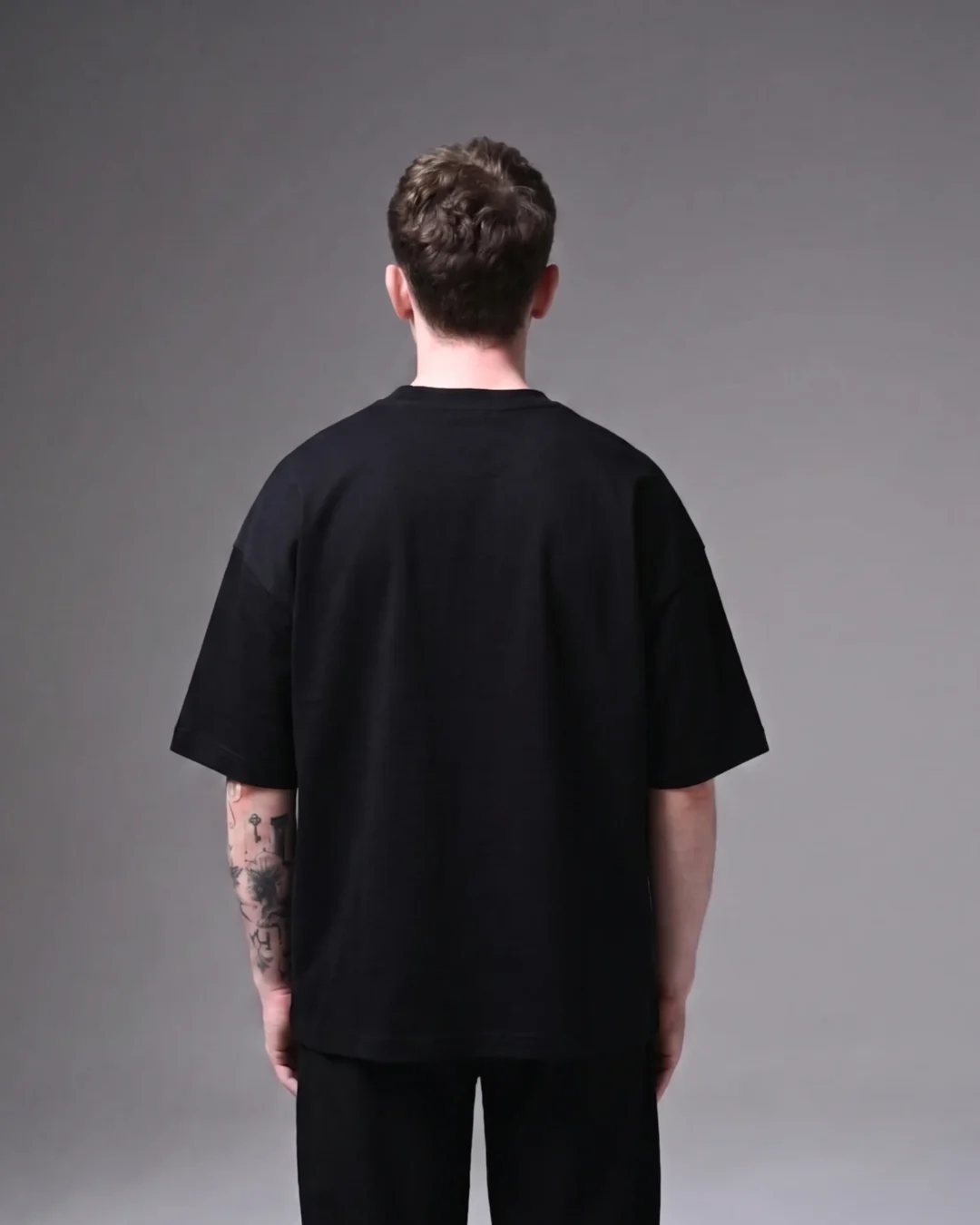 SMOCKD Beautiful Toxic oversized graphic tshirt back view black