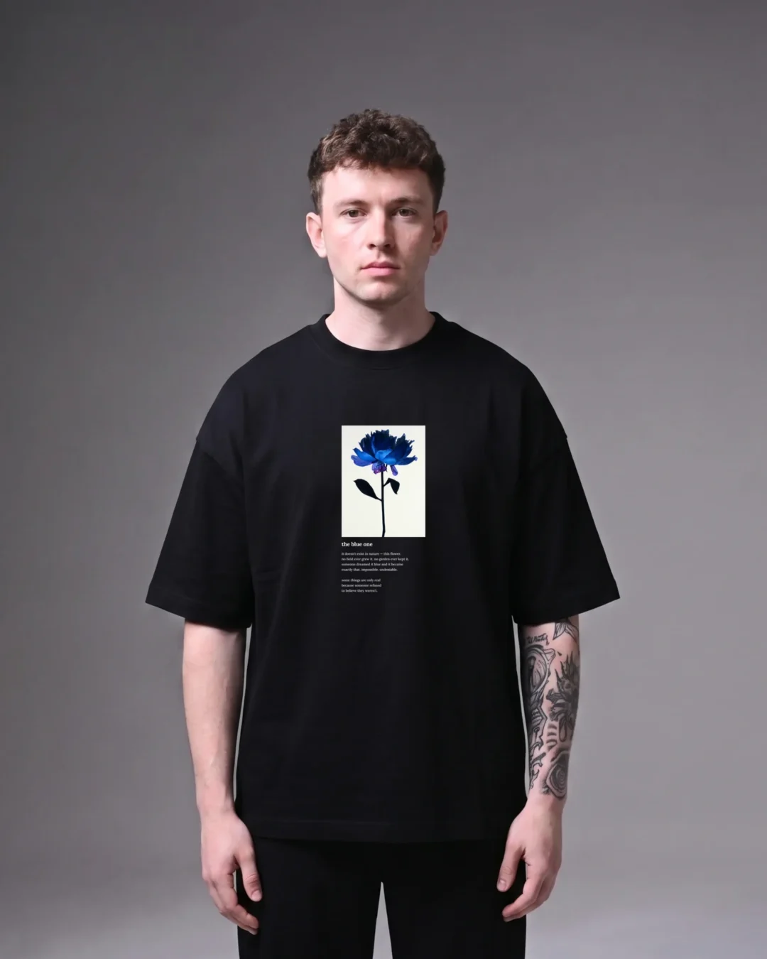 SMOCKD Beautiful Toxic oversized graphic tee front flat lay black